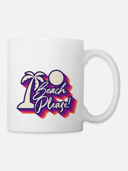 Beach Please! Vacation Vibes Tropical Paradise - Mug - white