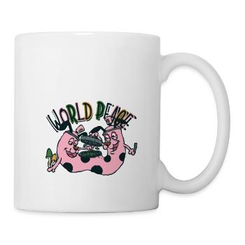 420 World Peace Grinding Dog Twins - Tasse - Weiß - Rechts