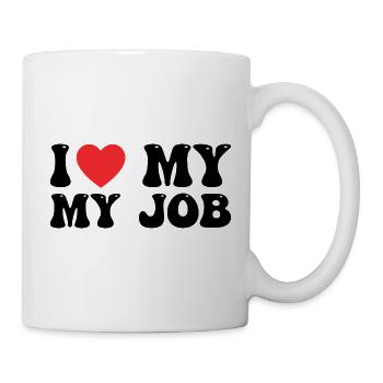Ich liebe meinen Job - Tasse - Weiß - Rechts