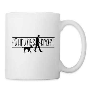 Führungskraft Mann Hund Gassi gehen Herrchen - Tasse - Weiß - Rechts