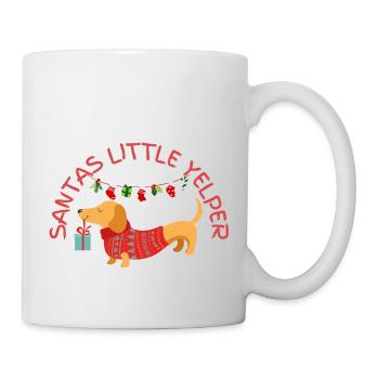 Santas little yelper - Mug - white - Right