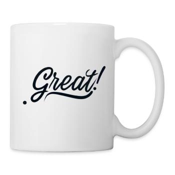 "GREAT". Grand, Message de motivation - Mug blanc - blanc - Droite