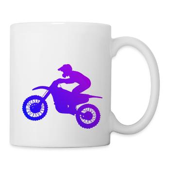 Motocross Supermoto Freestyle Motocross Dirt Biker - Tasse - Weiß - Rechts