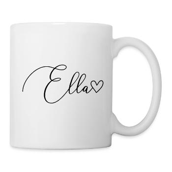 Ella Name Vorname Mädchen - Tasse - Weiß - Rechts