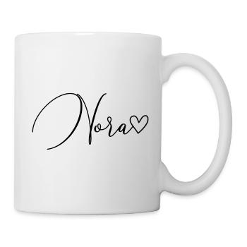 Nora Name Vorname Mädchen - Tasse - Weiß - Rechts
