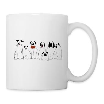 Mignon fantôme chien costume drôle chemise d’Halloween - Mug blanc - blanc - Droite