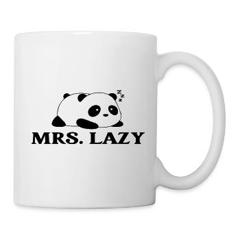 Mrs Lazy - Tasse - Weiß - Rechts