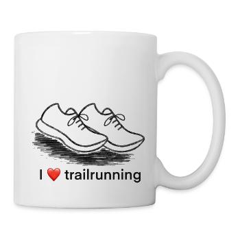 I love trail running - Mug - white - Right