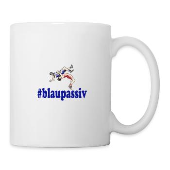 Blaupassiv Ringen Ringer Kampfsport Kraftsport - Tasse - Weiß - Rechts