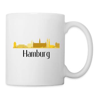 HAMBURG Skyline - Tasse - Weiß - Rechts