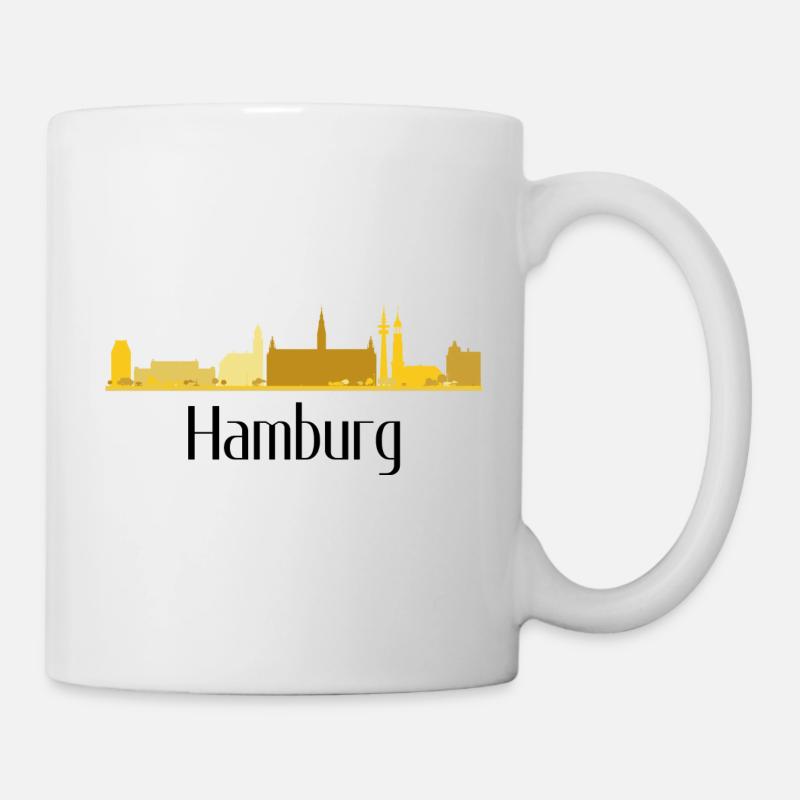 HAMBURG Skyline - Tasse - Weiß