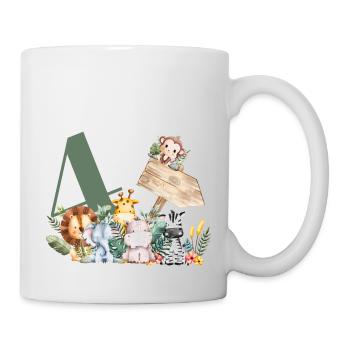 4e anniversaire personnalisé safari - Mug blanc - blanc - Droite