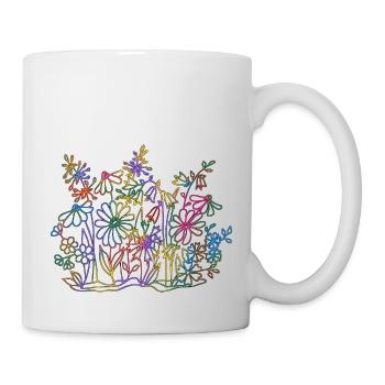 Blumen - Tasse - Weiß - Rechts