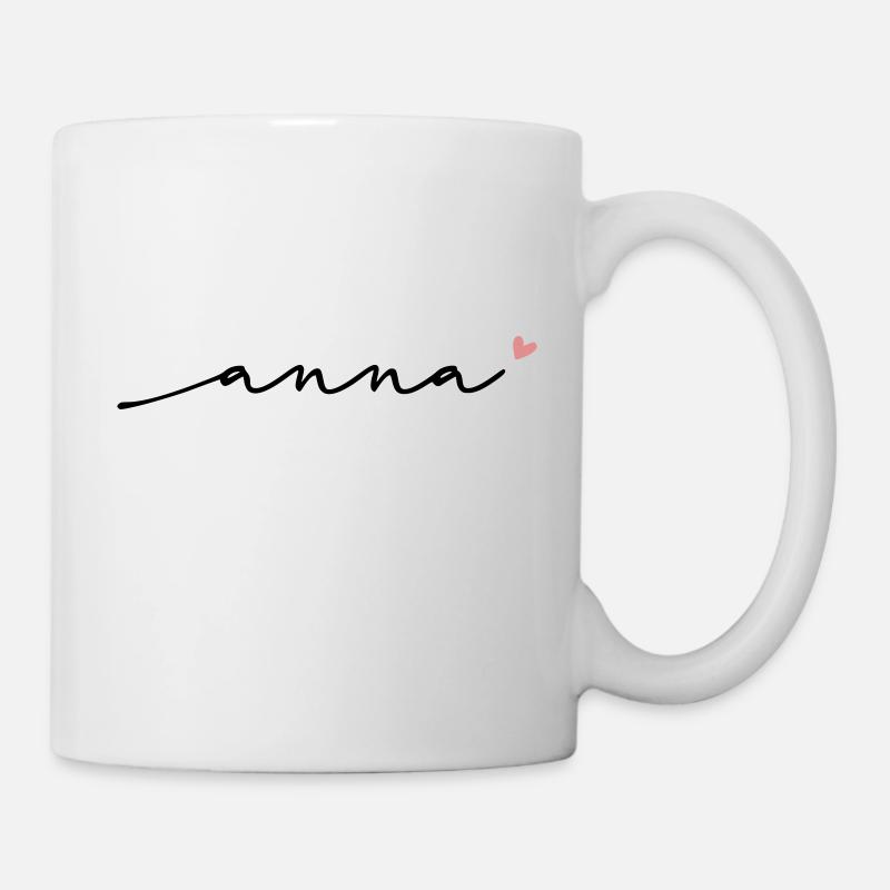 Anna Schreibschrift Name - Tasse - Weiß