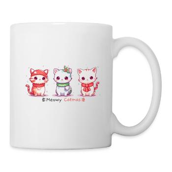 Meowy Catmas Drôles De Chats Noël - Mug blanc - blanc - Droite