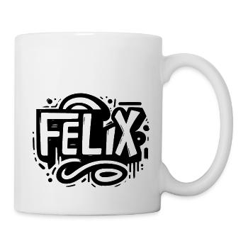 Felix Name Vorname Graffiti - Tasse - Weiß - Rechts