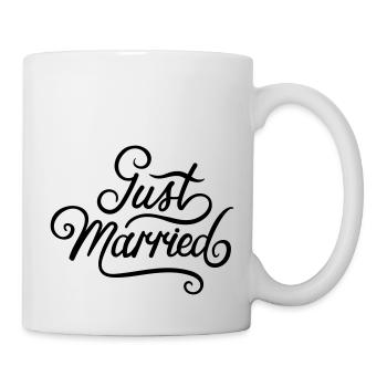 Jeunes mariés. Dis-le par la présente-Juste marié ! - Mug blanc - blanc - Droite