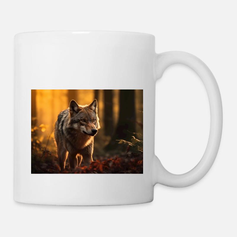A wolf in the forest - Tasse - Weiß