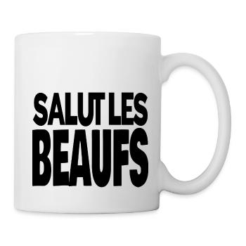 salut les beaufs - Mug blanc - blanc - Droite