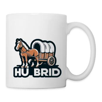 Hü Brid - Lustiges Hybrid Auto - Pferd - Tasse - Weiß - Rechts