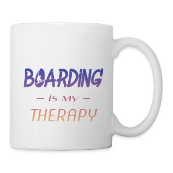 boarding is my therapy - Tasse - Weiß - Rechts