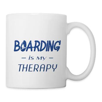 boarding is my therapy - Tasse - Weiß - Rechts