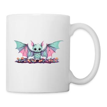 Pastel Gothic Bat Kawaii Halloween Design - Mug - white - Right