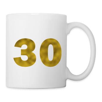 Geburtstag 30 Jahre - Tasse - Weiß - Rechts