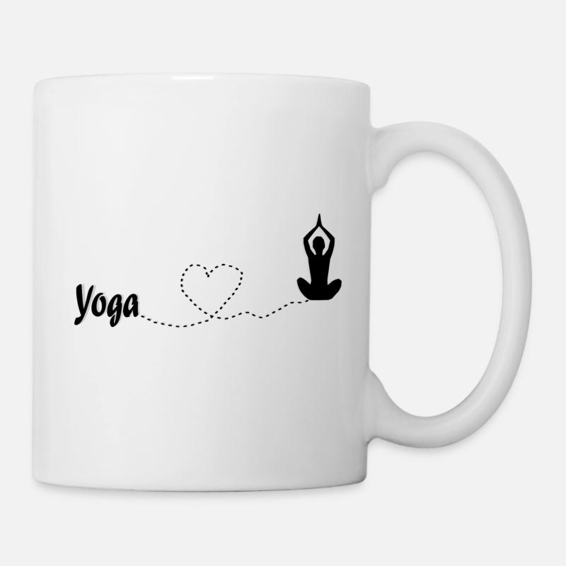 Love yoga - Mug - white