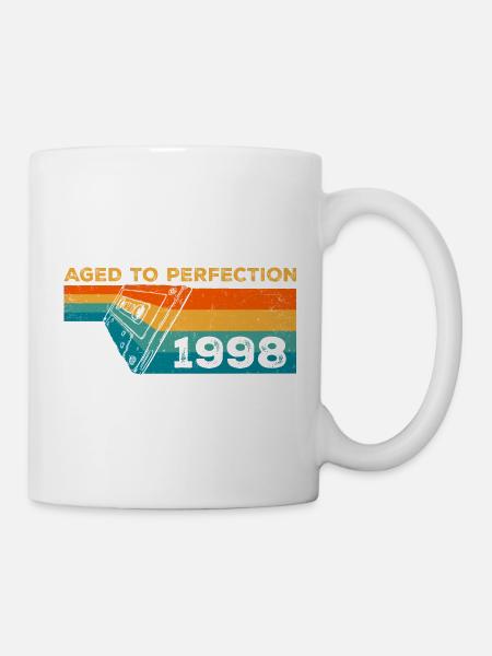 Jahrgang 1998 - 1998 Retro Geburtstagsgeschenk - Tasse - Weiß