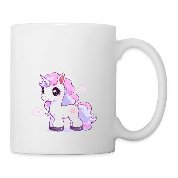 Hübsches Einhorn - Tasse - Weiß - Rechts