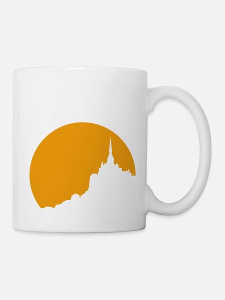 Mont Saint Michel sunset - Mug - white
