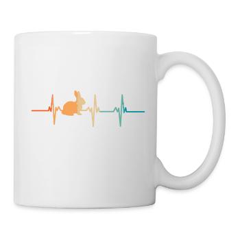 Rabbit heartbeat - Mug - white - Right