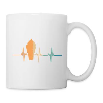 Heartbeat Eiswaffel - Tasse - Weiß - Rechts