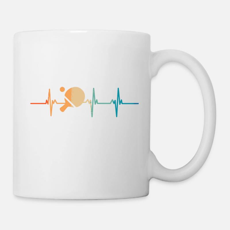 Battement de cœur Ping pong - Mug blanc - blanc