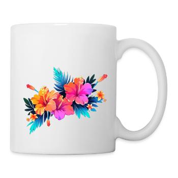 Hibiskus - Tasse - Weiß - Rechts