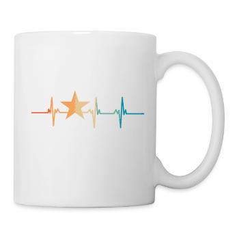 Battement de cœur étoile - Mug blanc - blanc - Droite
