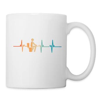 Heartbeat toilet - Mug - white - Right