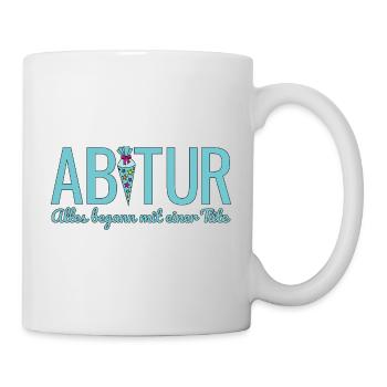Abitur 2026 Alles begann mit einer Tüte Abi 2026 - Tasse - Weiß - Rechts