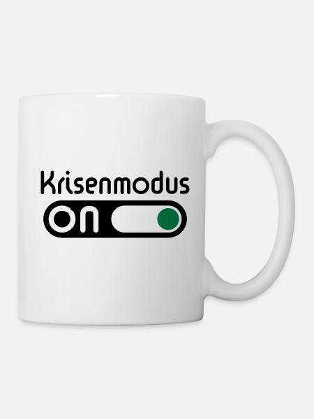 Krisenmodus On (Pos) - Tasse - Weiß