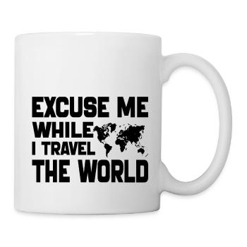 Excuse Me While I Travel The World-Camping 2024 - Mug - white - Right