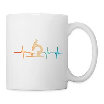 Microscope heartbeat - Mug - white - Right
