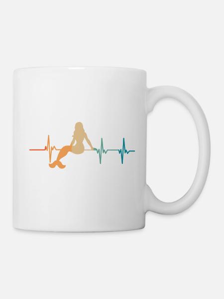 Battement de cœur sirène - Mug blanc - blanc