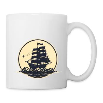 Piratenschiff - Tasse - Weiß - Rechts
