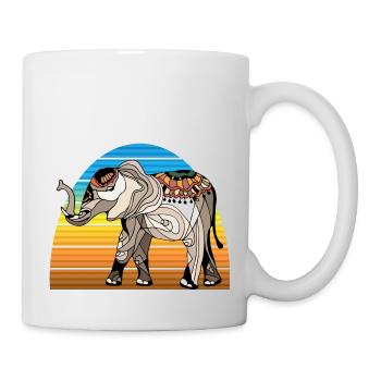 Elefant - Tasse - Weiß - Rechts