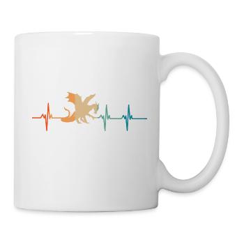 Battement de cœur Dragon - Mug blanc - blanc - Droite