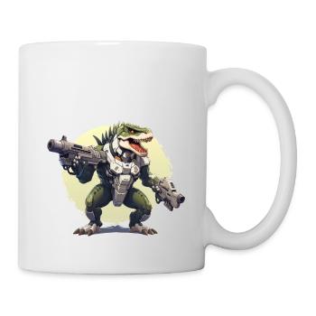 Weltraum-Dinosaurier - Tasse - Weiß - Rechts