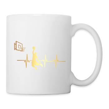 Herzschlag Basketball - Tasse - Weiß - Rechts