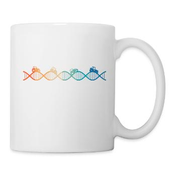 der Traktor liegt in meiner DNA - Tasse - Weiß - Rechts