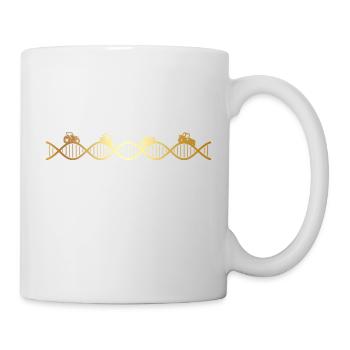 der Traktor liegt in meiner DNA - Tasse - Weiß - Rechts
